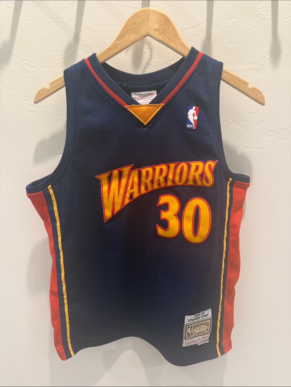 Golden State Warriors Kids' Navy Stephen Curry #30 Jersey